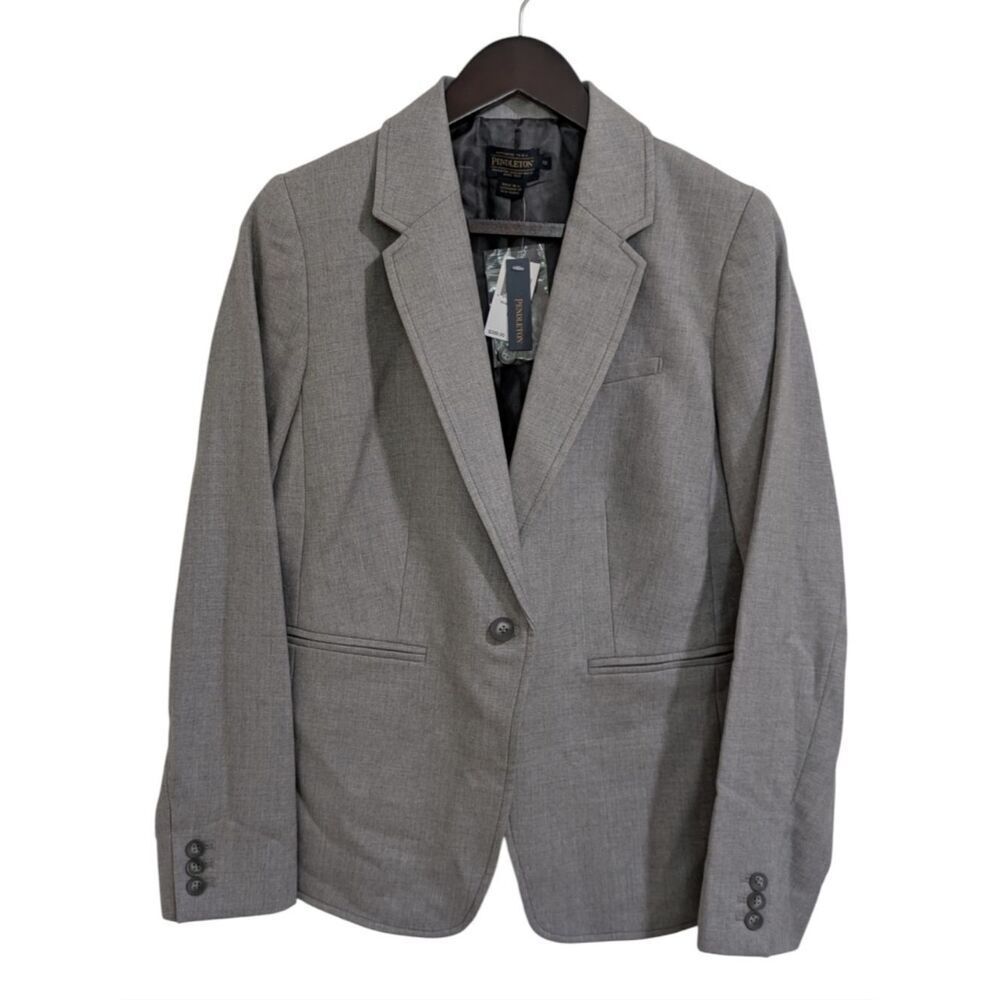 Pendleton NWT Shelby Virgin Wool Blazer Grey Suit Jacket $289